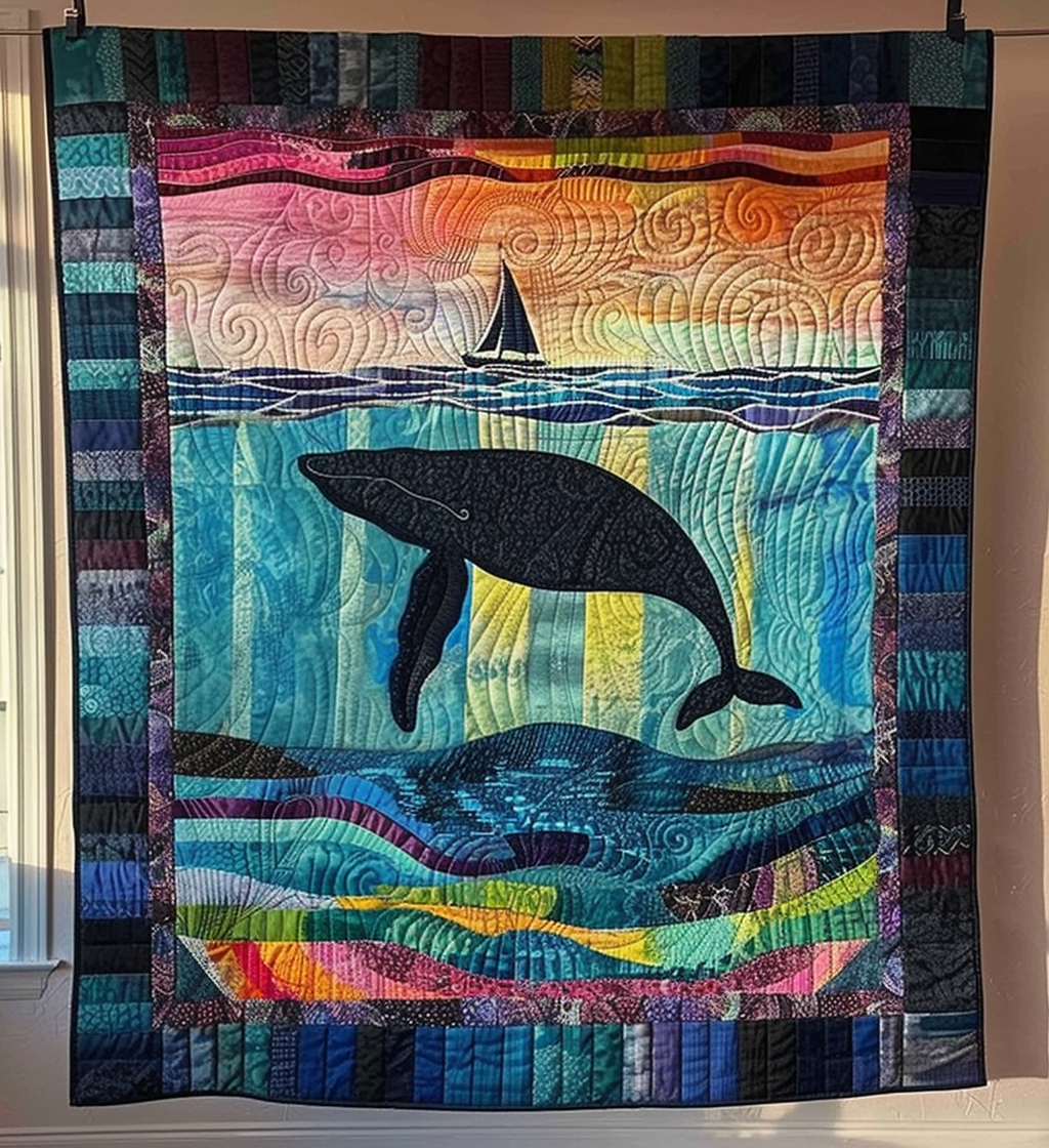 Serenade of the Seas Quilted Blanket Whale Gifts For Adults