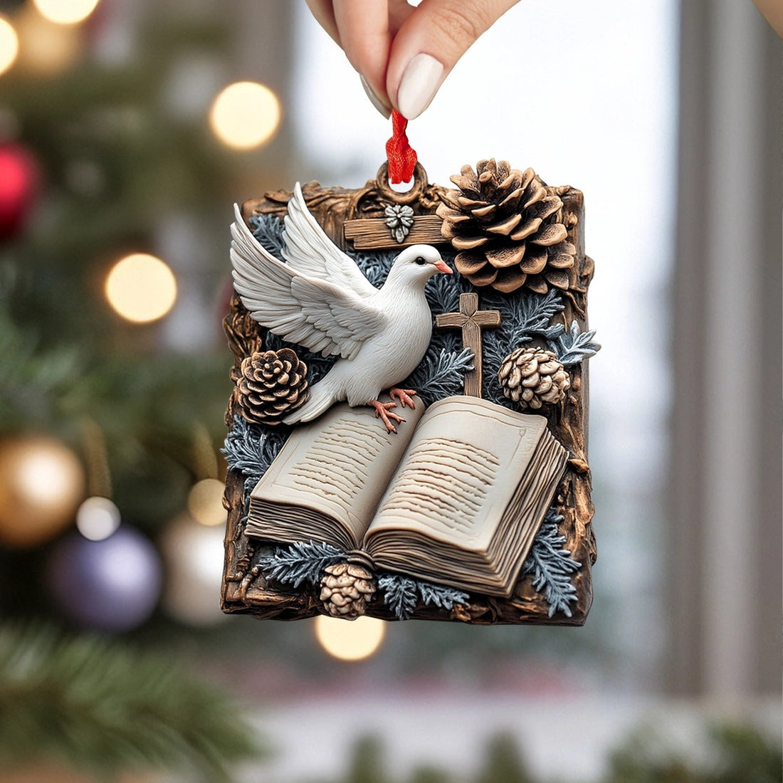 Serene Dove Christmas Ornament Memorial Tree Decor Ornaments Gift For Your Family