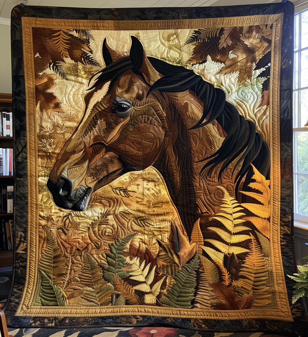 Serene Horse Quilted Blanket Gifts For Equestrian Riders
