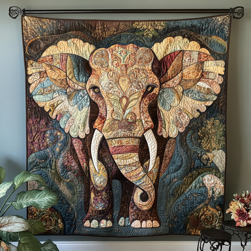 Serengeti Giants Quilted Blanket Unique Elephant Gifts