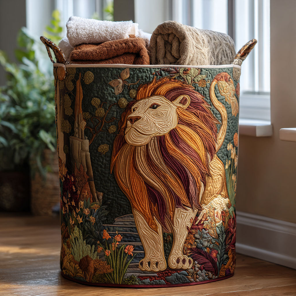 Serengeti Soul Quilted Laundry Basket Lightweight Quilted Laundry Bag for Modern Homes