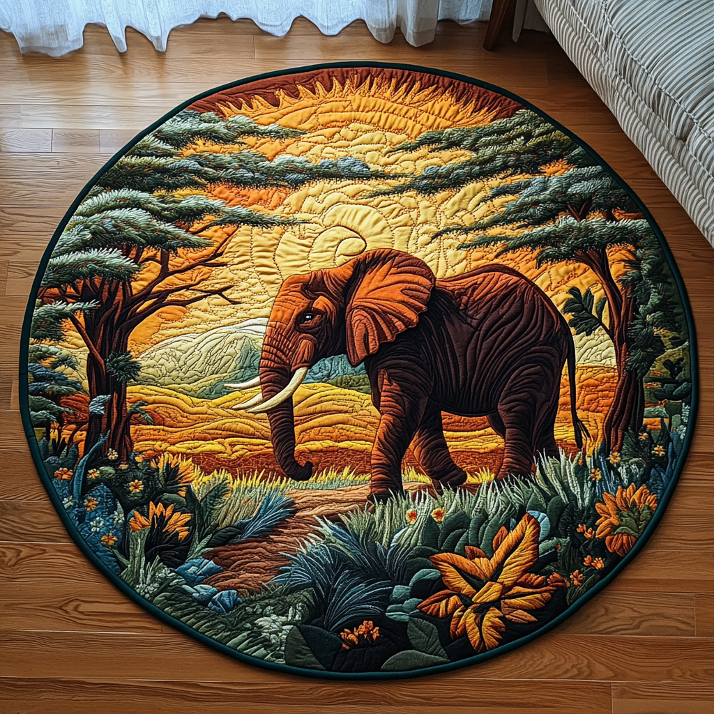 Serengeti Steps Quilted Round Mat Entryway Design Ideas Christmas Presents For Son In Law