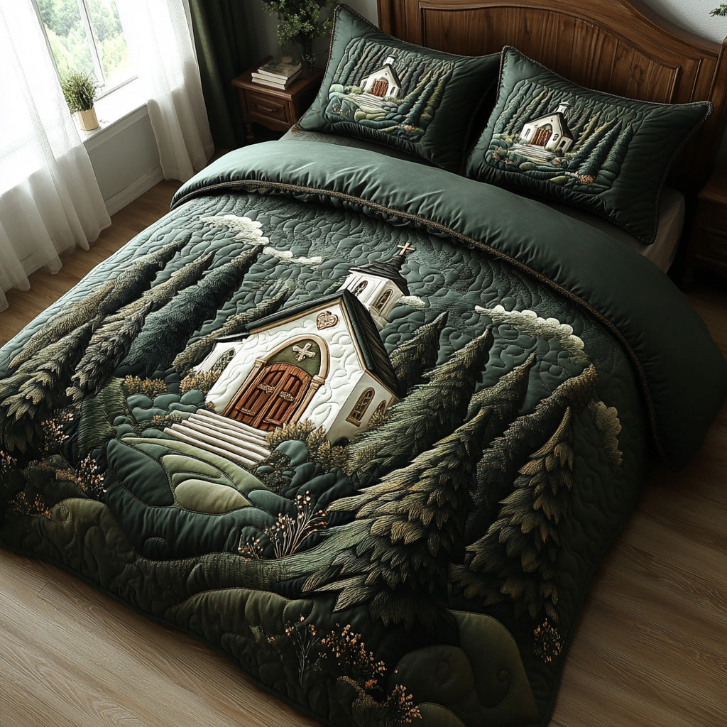 Serenity Lane Quilted Bedding Set Bed Room Decoration Gifts For Religious Woman