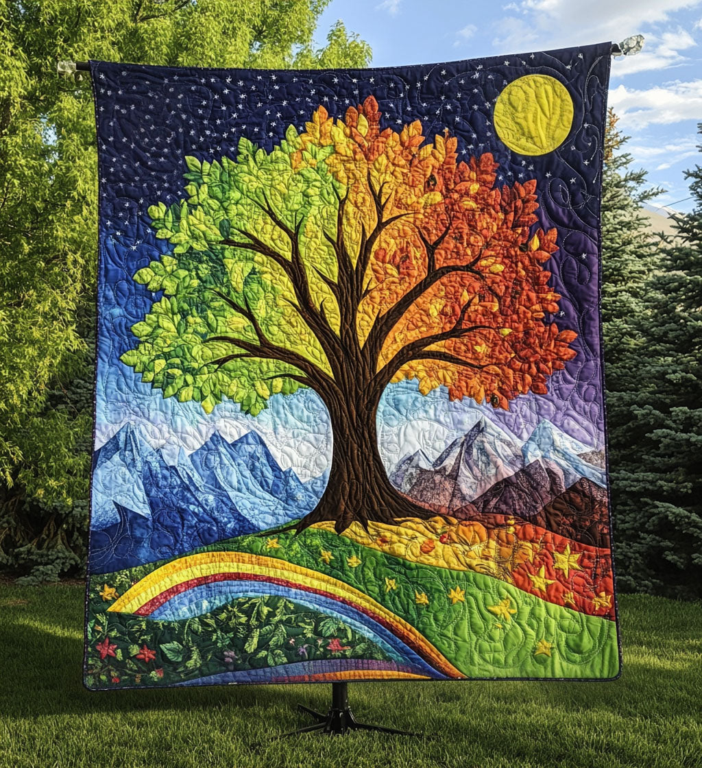 Serenity Sapling Quilted Blanket Tree Of Life Memorial Gift