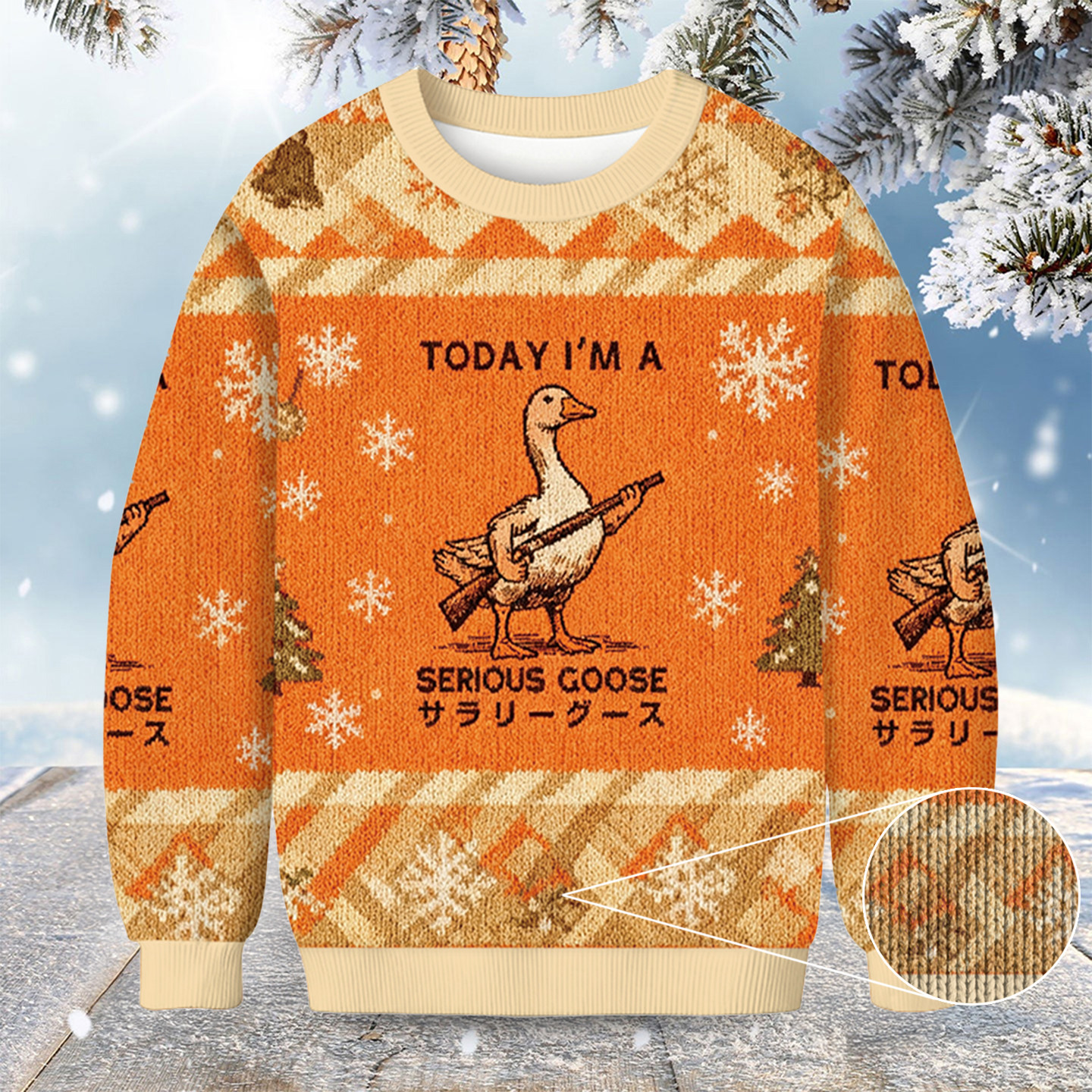 Serious Stupid Goose Christmas Ugly Sweater Animal Themed Goose Lover Xmas Gifts