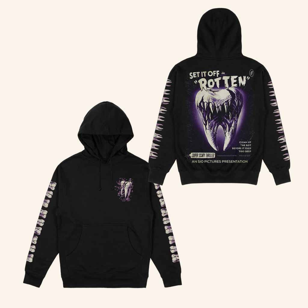 Set It Off Band Merch Rotten Tooth Hoodie Halloween Gift Ideas For Husband Set It Off Band Merch Rotten Tooth Hoodie Halloween Gift Ideas For Husband