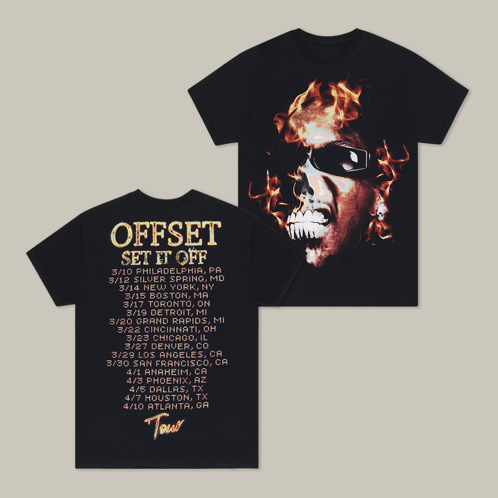 Set It Off Tour Offset T-Shirt Offset Music Tour Merch Present Idea For Huge Fans