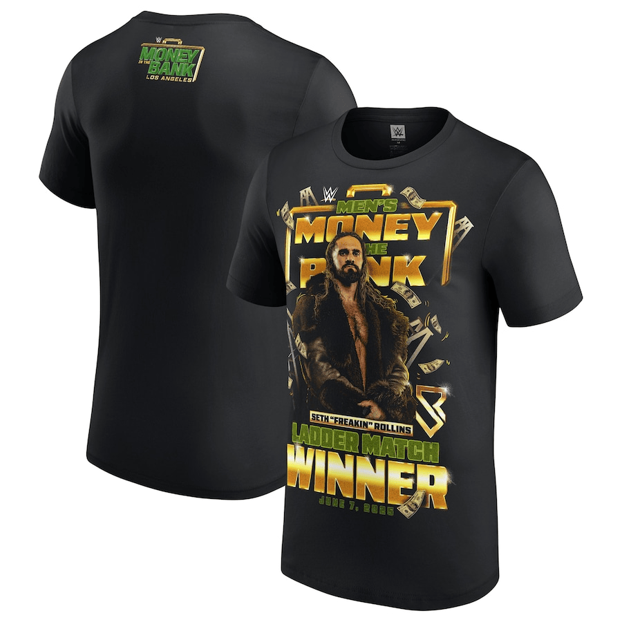 Seth Rollins Money In The Bank 2025 Men's Match Winner T-Shirt Merch Clothing Fan Gifts