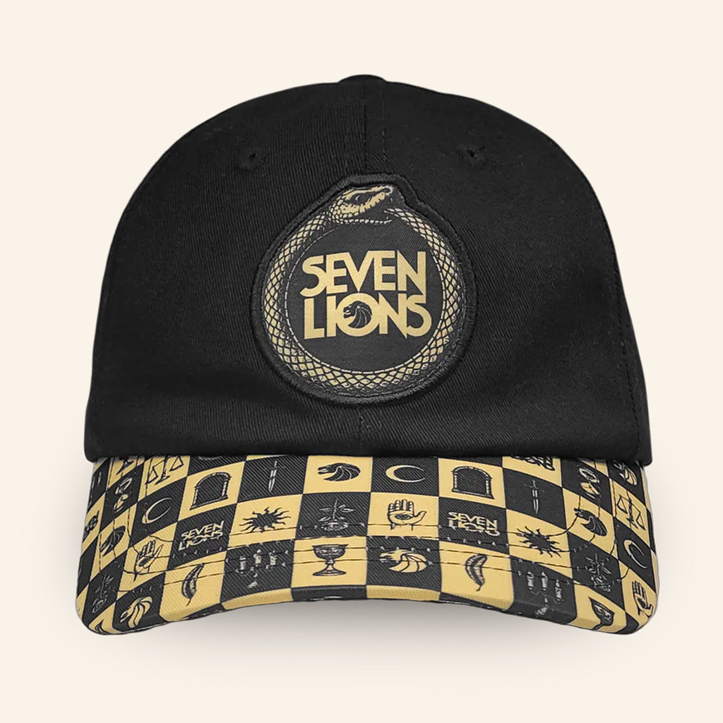 Seven Lions Merch Checkered Symbol Embroidered Hat Gifts For Music Lovers