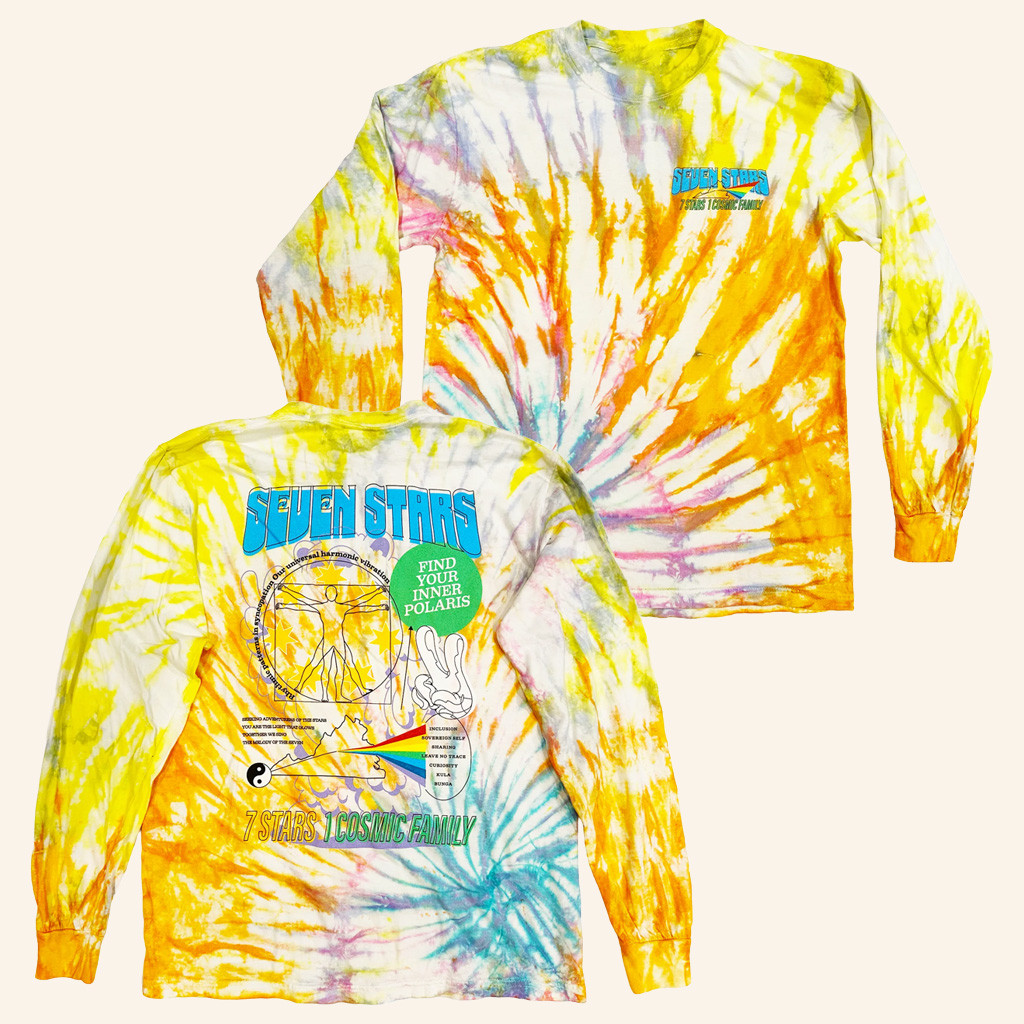 Seven Stars Festival Merch 2025 Seven Principles Tie Dye Long Sleeve T-Shirt Friends Gifts Seven Stars Festival Merch 2025 Seven Principles Tie Dye Long Sleeve T-Shirt Friends Gifts
