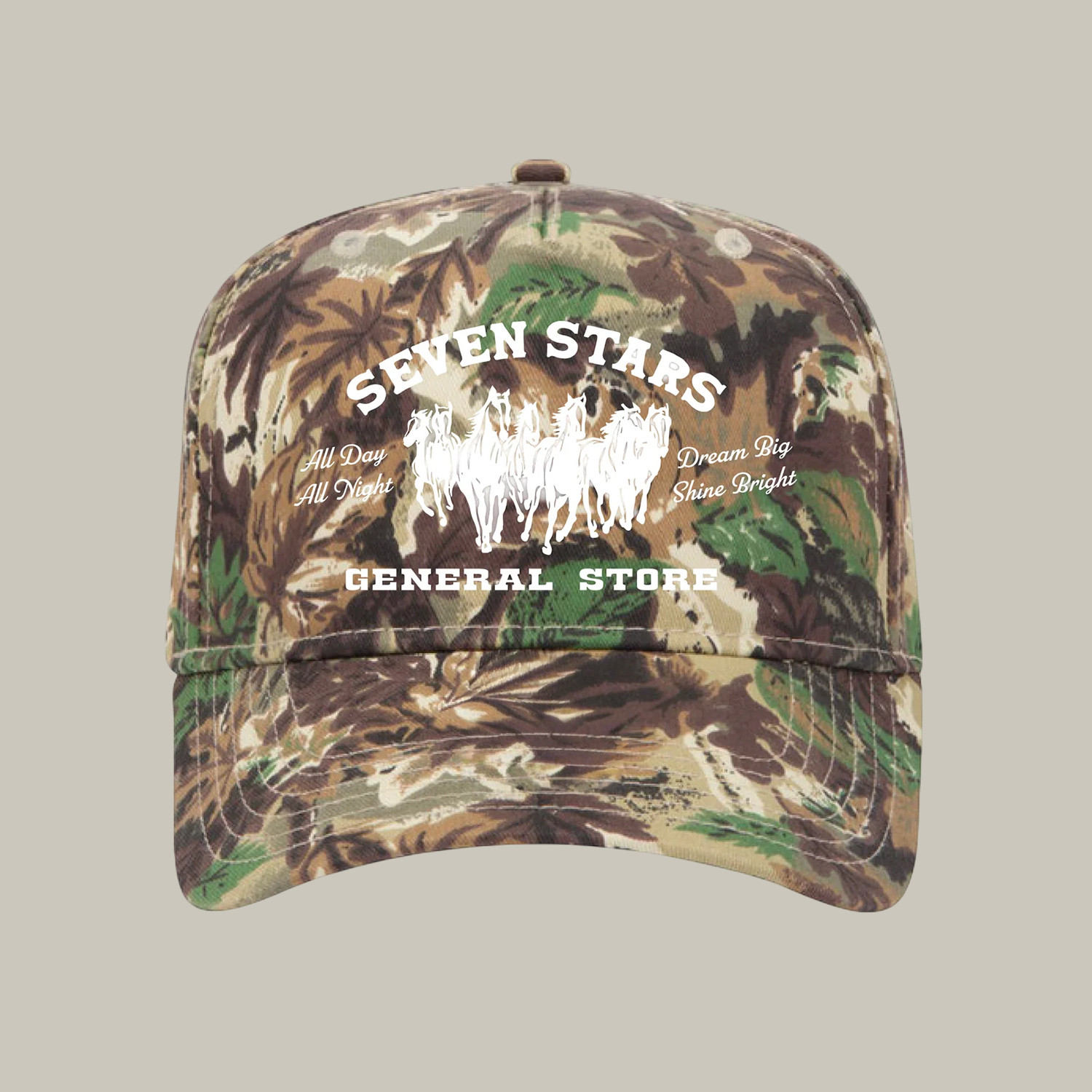 Seven Stars General Store Camo Hat Festival Merch 2025 Baseball Cap Gifts For Music Fans
