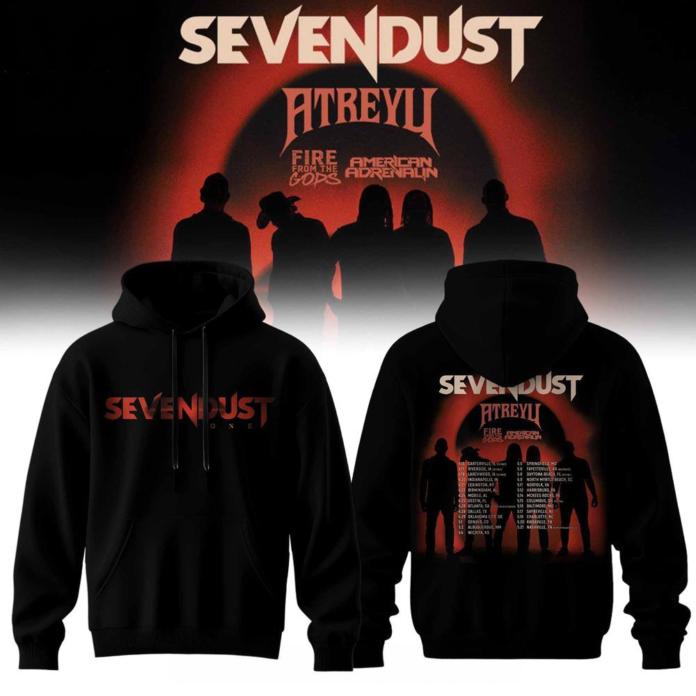 SEVENDUST And ATREYU Tour Hoodie Fan Merch Gifts For Music Lovers SEVENDUST And ATREYU Tour Hoodie Fan Merch Gifts For Music Lovers