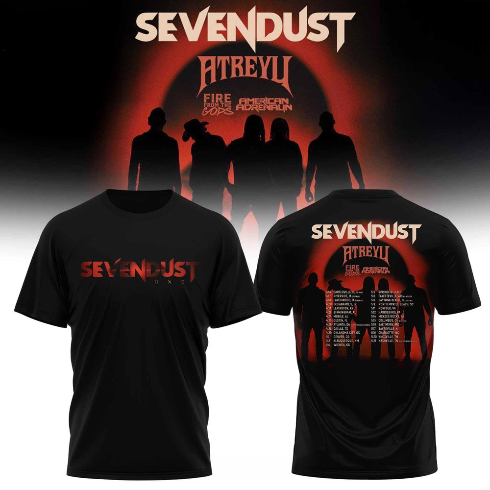 SEVENDUST And ATREYU Tour Shirt Fan Merch Unique Gifts For Music Lovers