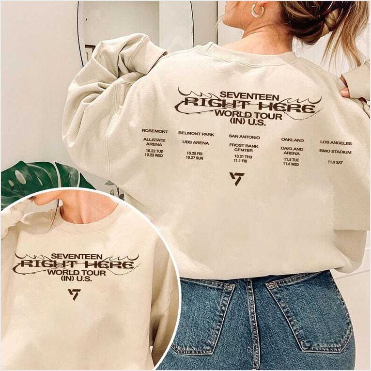 Seventeen Right Here World Tour Sweatshirt Seventeen 17 Is Right Here Album Shirt Gifts For Him (2)