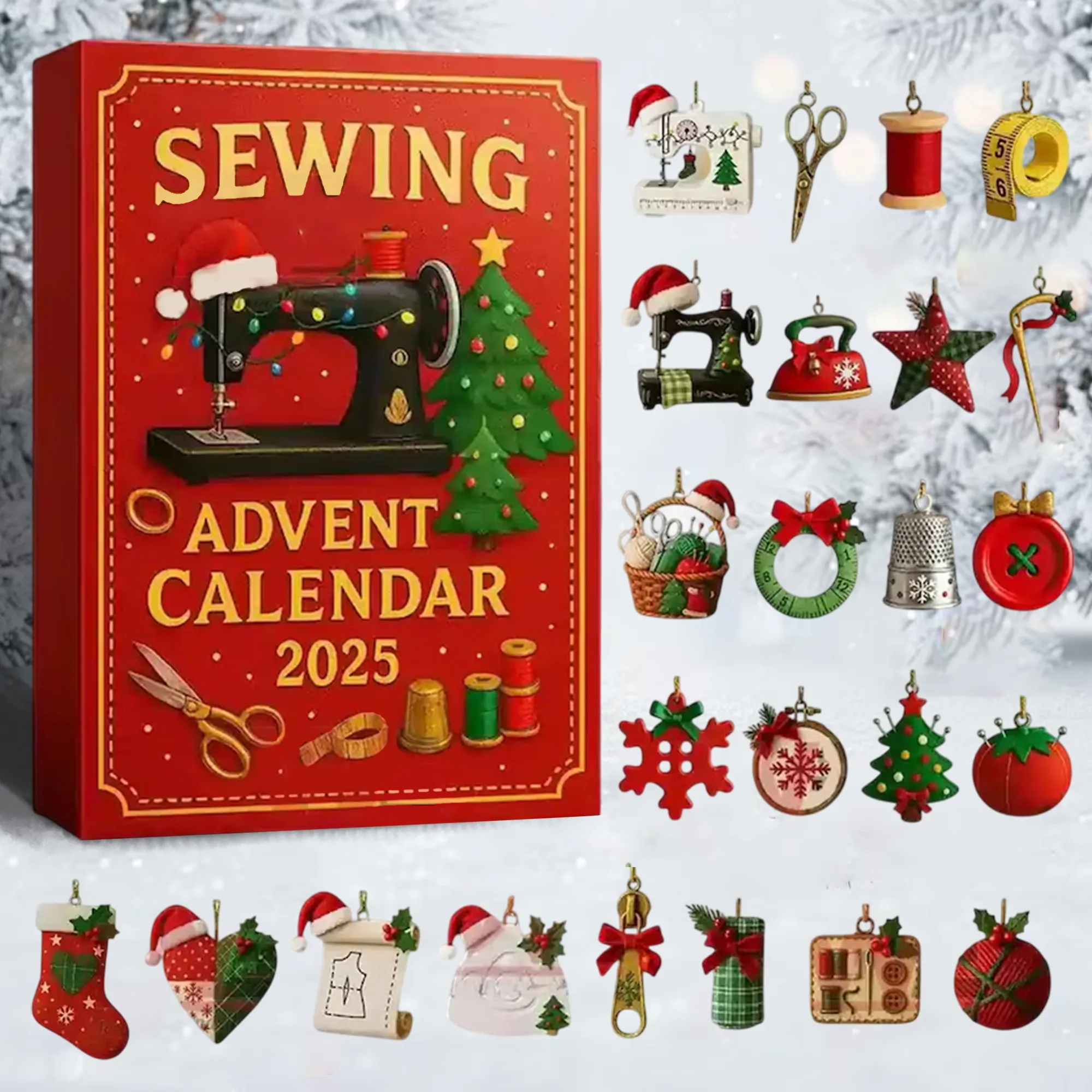 Sewing Advent Calendar 2025 Holiday Home Decor Christmas Advent Calendar Mom Xmas Gifts
