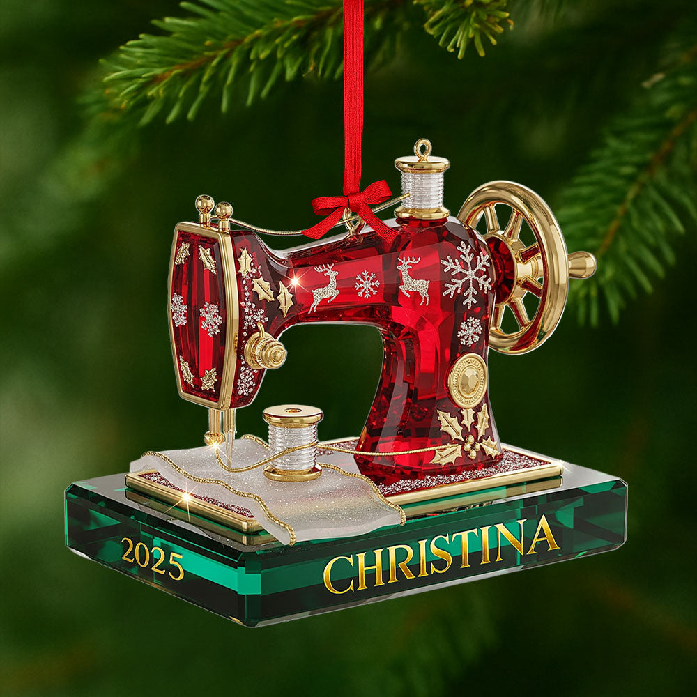 Sewing Machine Ornament - Personalized Gifts For Sewing Lovers - Xmas Ornament Gift Sewing Machine Ornament - Personalized Gifts For Sewing Lovers - Xmas Ornament Gift