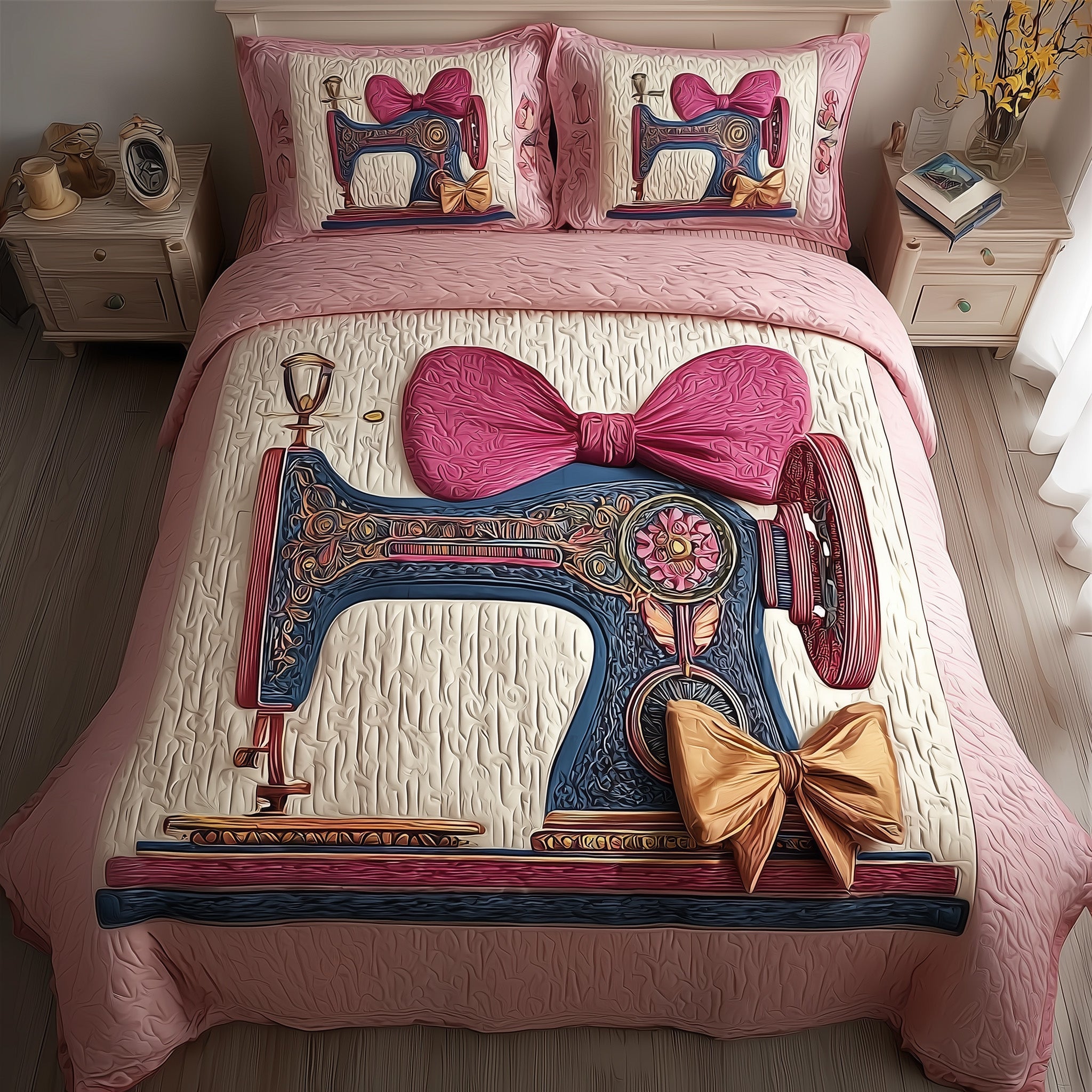 Sewing Quilted Bedding Set Holiday Gift