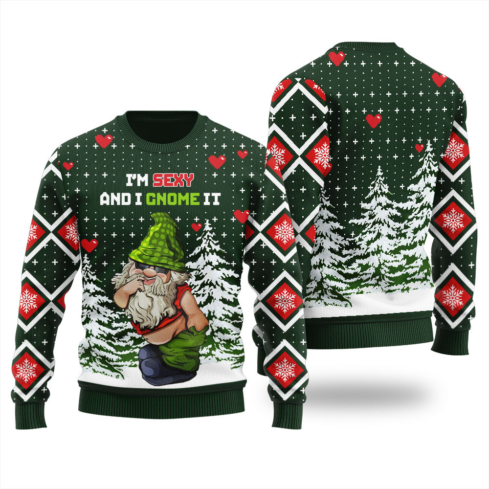Sexy Gnome Ugly Christmas Sweater Best Gift Idea for Christmas Enthusiasts