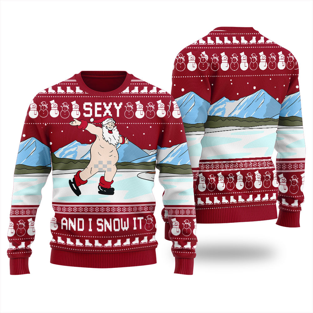 Sexy Santa Dirty Mens Ugly Christmas Sweater Thoughtful Winter Gift Merch for Special Moments