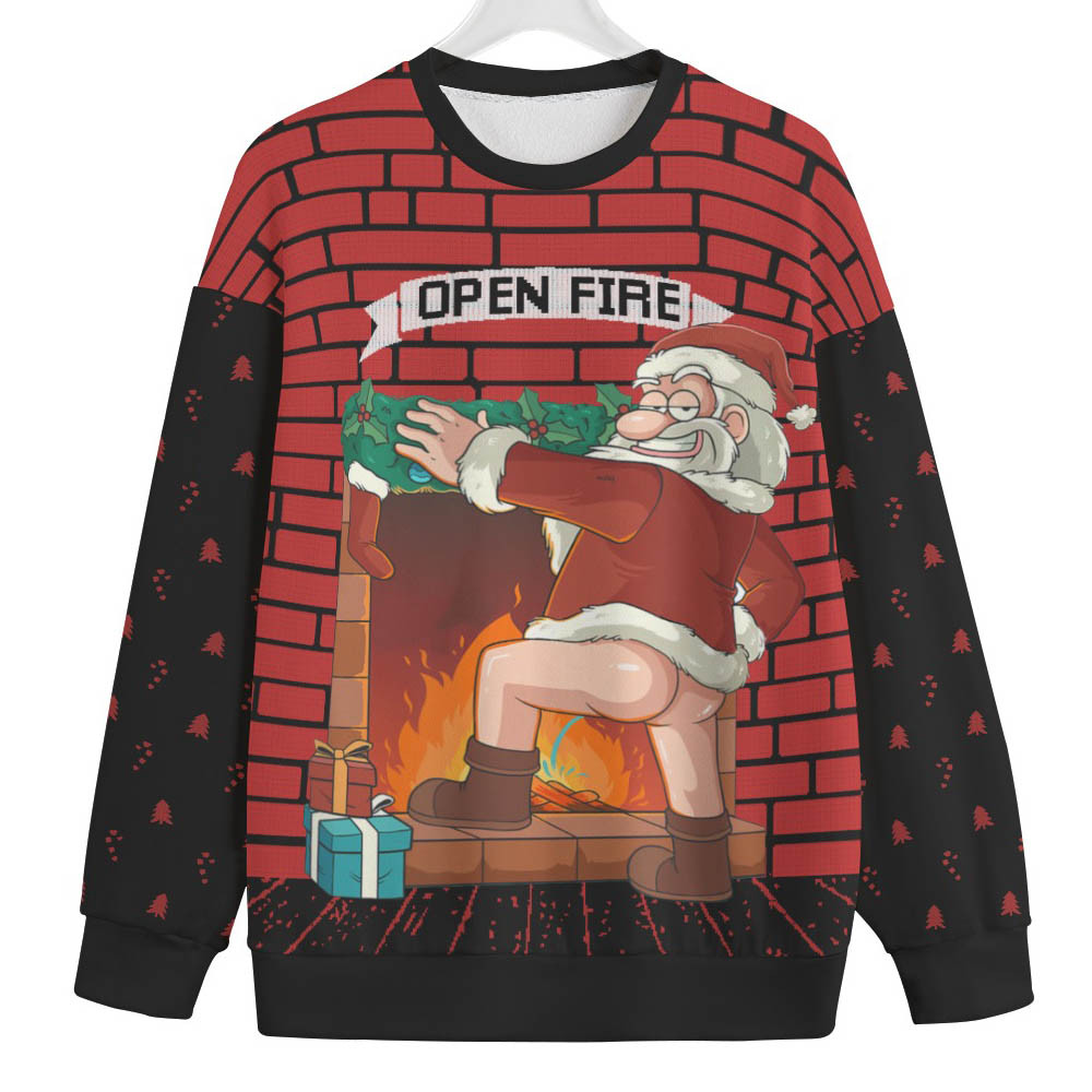 Sexy Santa Inappropriate Plus Size Ugly Christmas Sweater Custom Christmas Sweatshirt for Family Matching