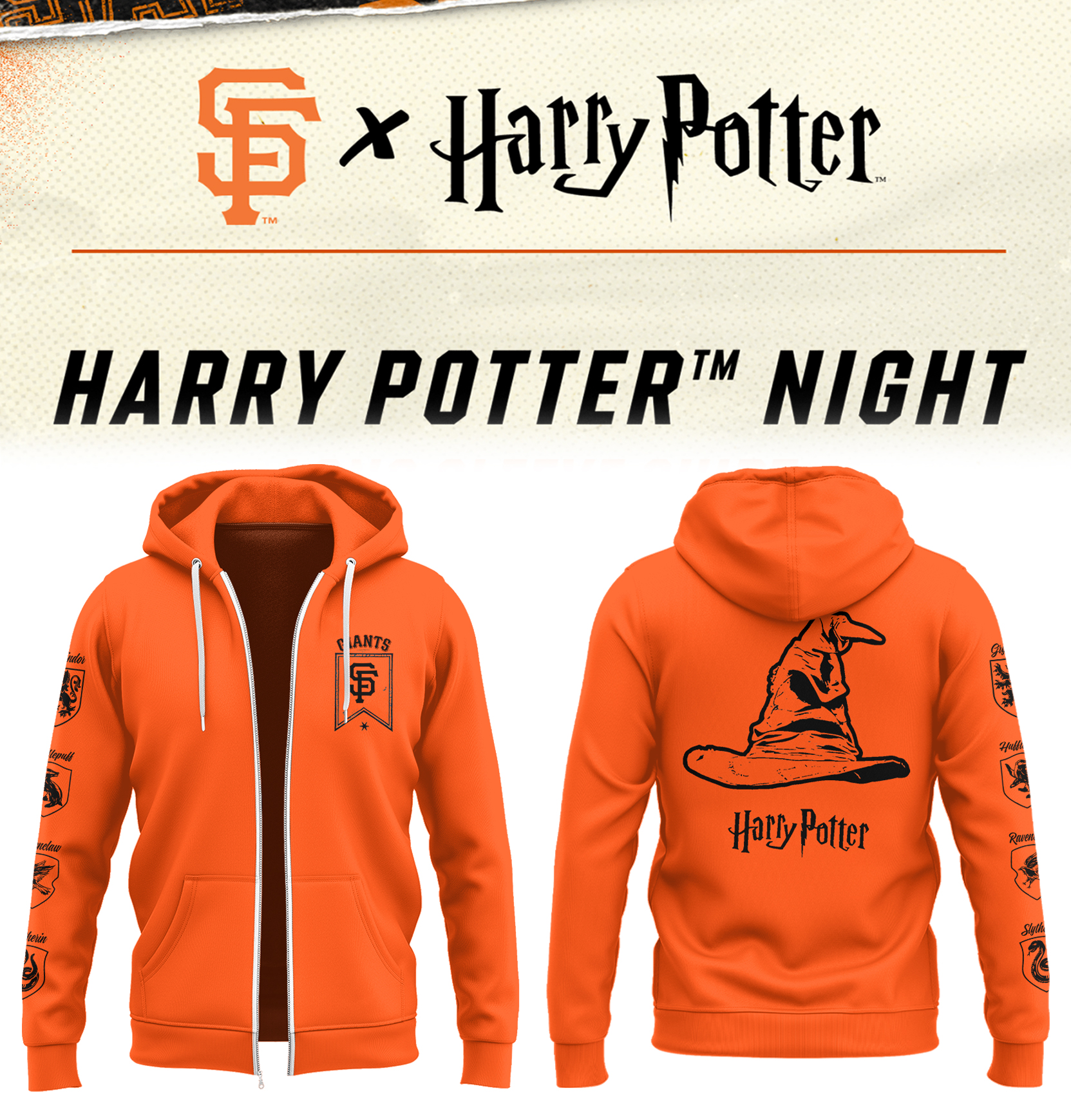 Sf Giants Harry Potter Night Zip Hoodie Baseball Father's Day Gifts