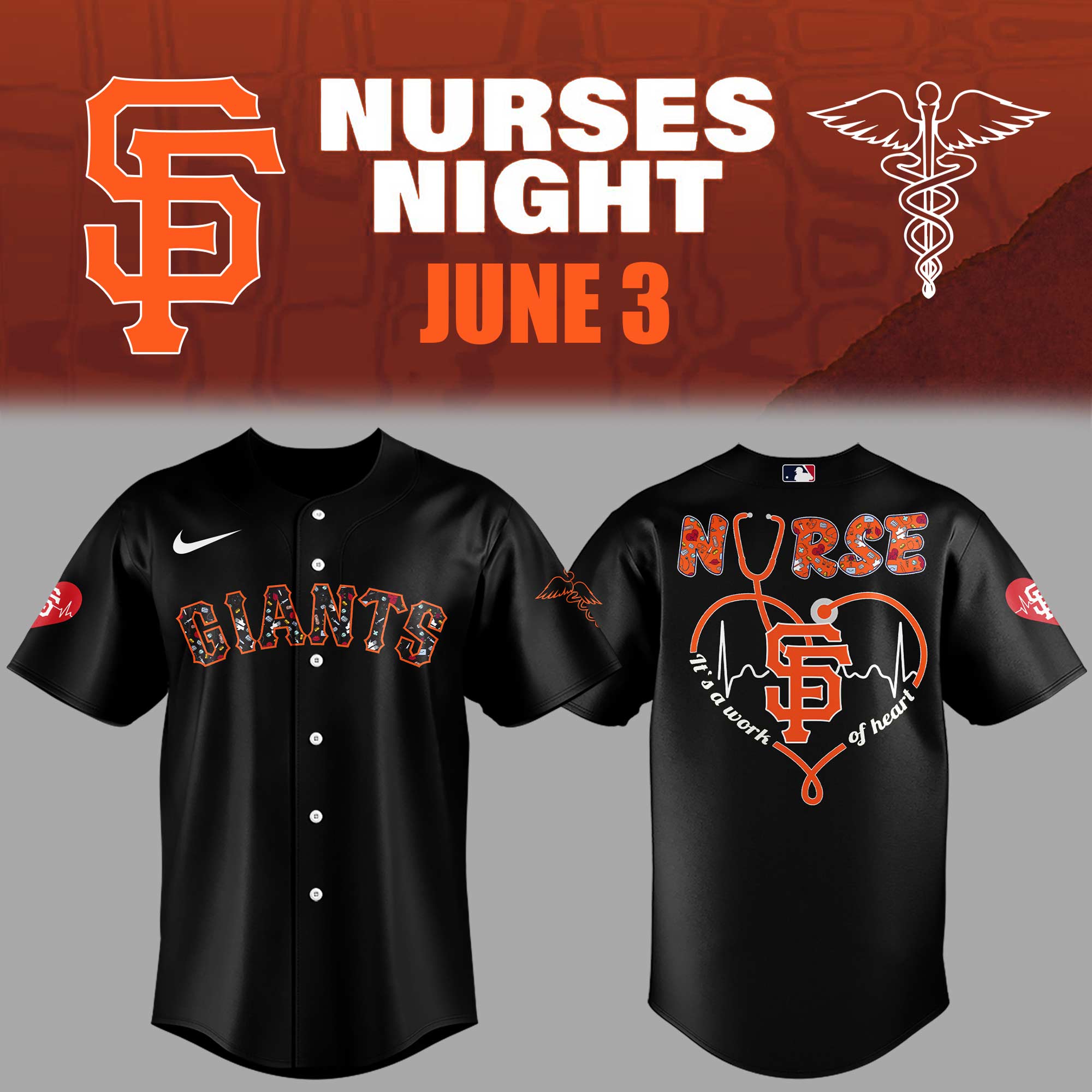 Sf Giants Nurses Night Jersey Gift For Baseball Lover