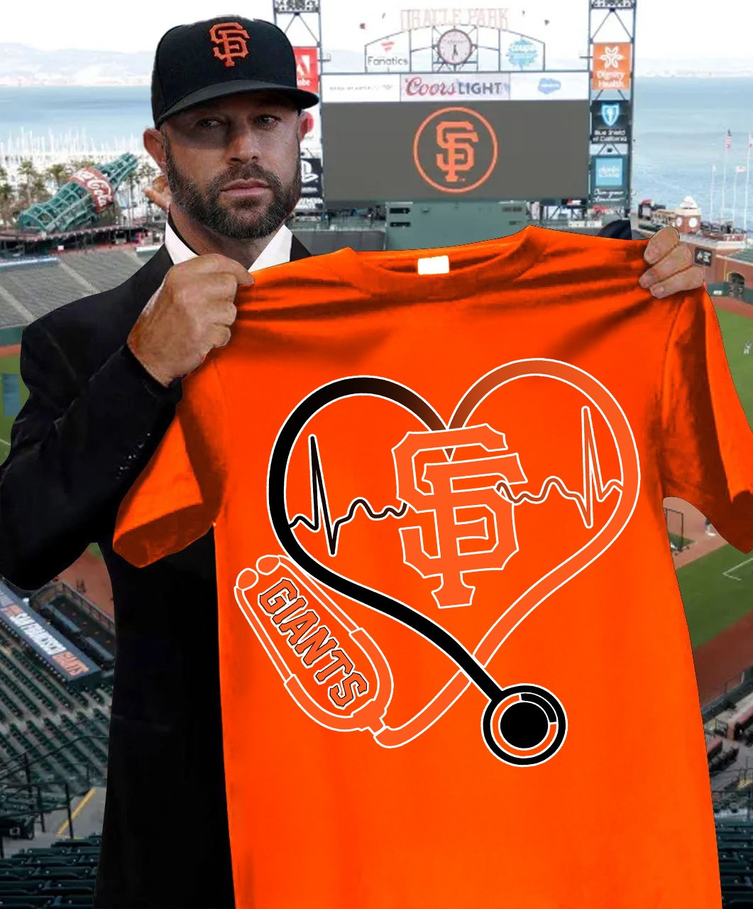 SF Giants Nurses Night T-Shirt Honor Nurses Day Baseball Gifts For Giants Fans