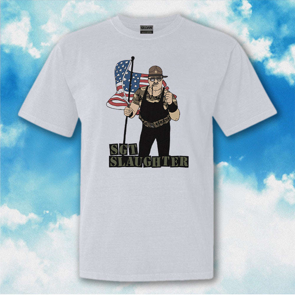Sgt Slaughter American Flag Shirt Funny Patriotic T-Shirt Gifts For Dad Sgt Slaughter American Flag Shirt Funny Patriotic T-Shirt Gifts For Dad