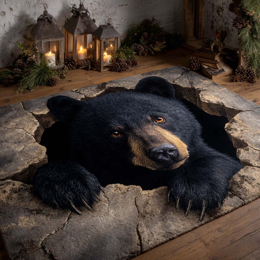 Shadow Area Rug Entryway Christmas Decor Ideas Christmas Bear Gifts