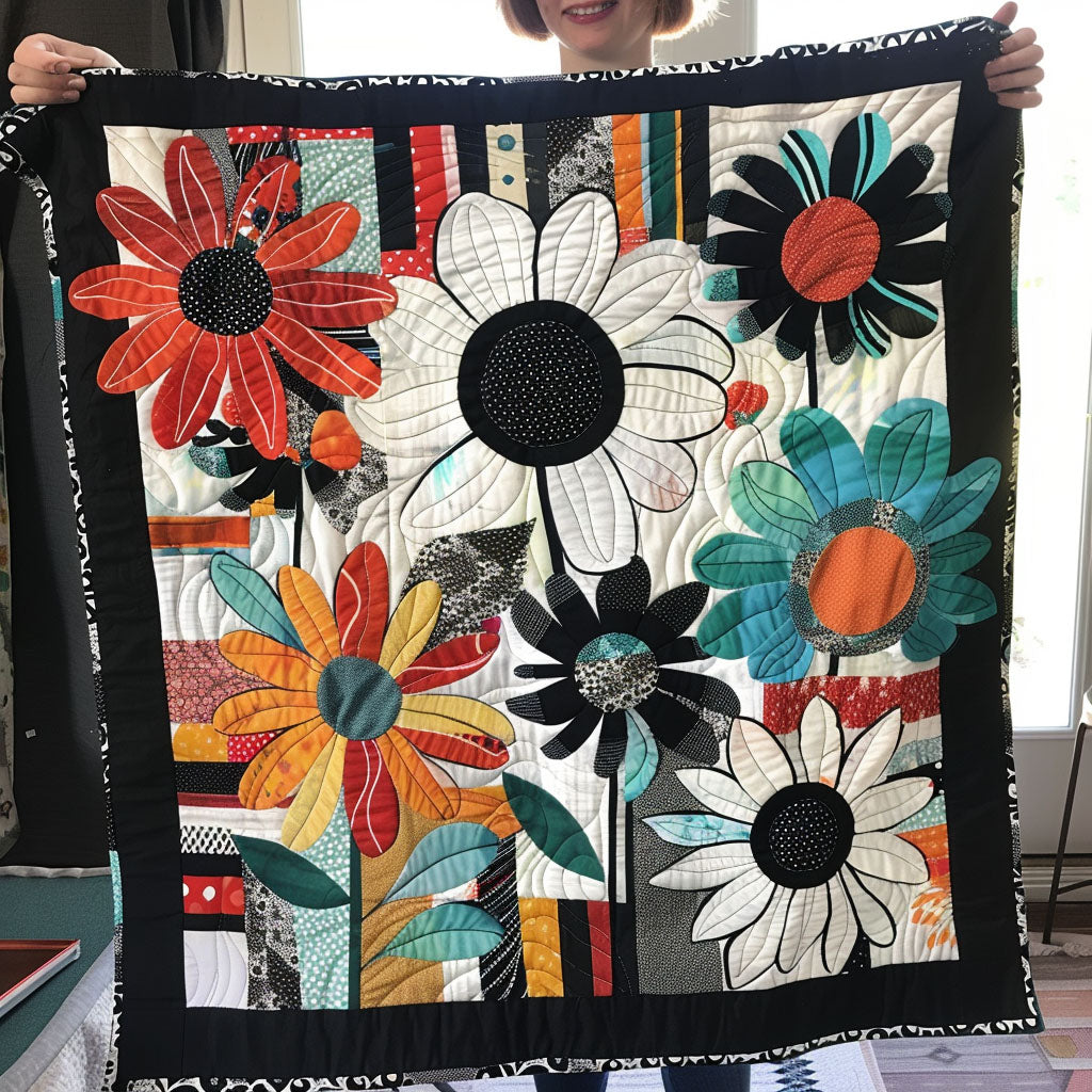 Shadowed Garden Quilted Blanket Best Gifts For Flower Lovers