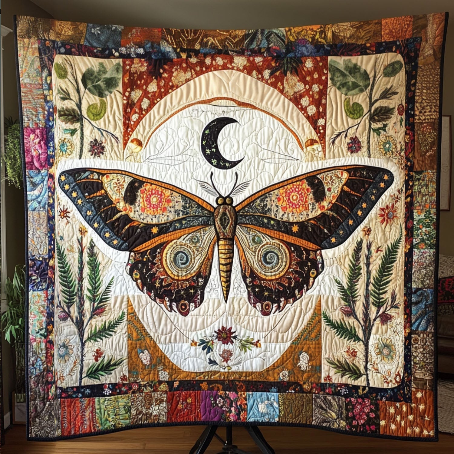 Shadowed Wings Quilted Blanket Best Couch Throw Blanket Butterfly Presents