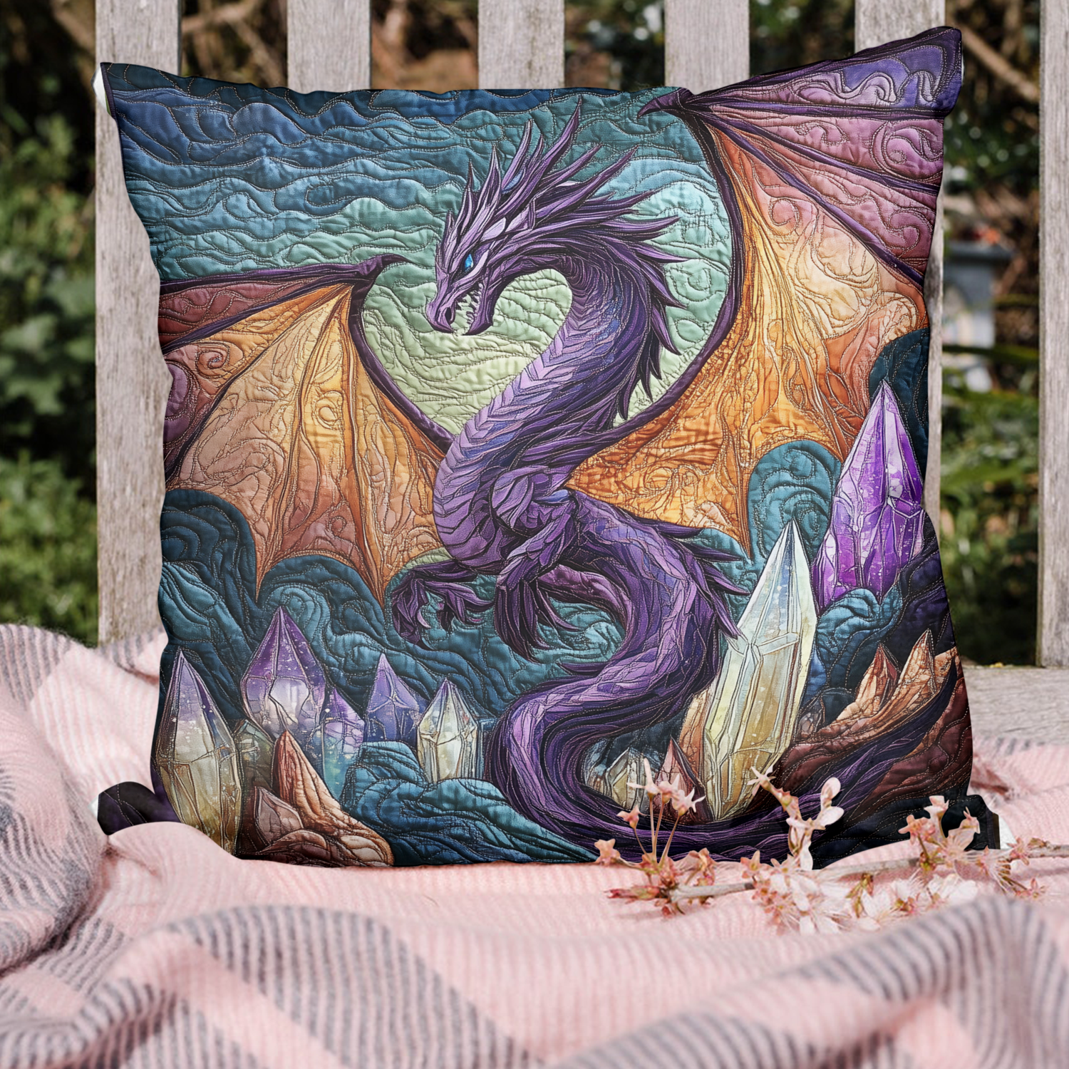 Shadowflame Quilted Pillow Case Cozy Winter Cushion Cover