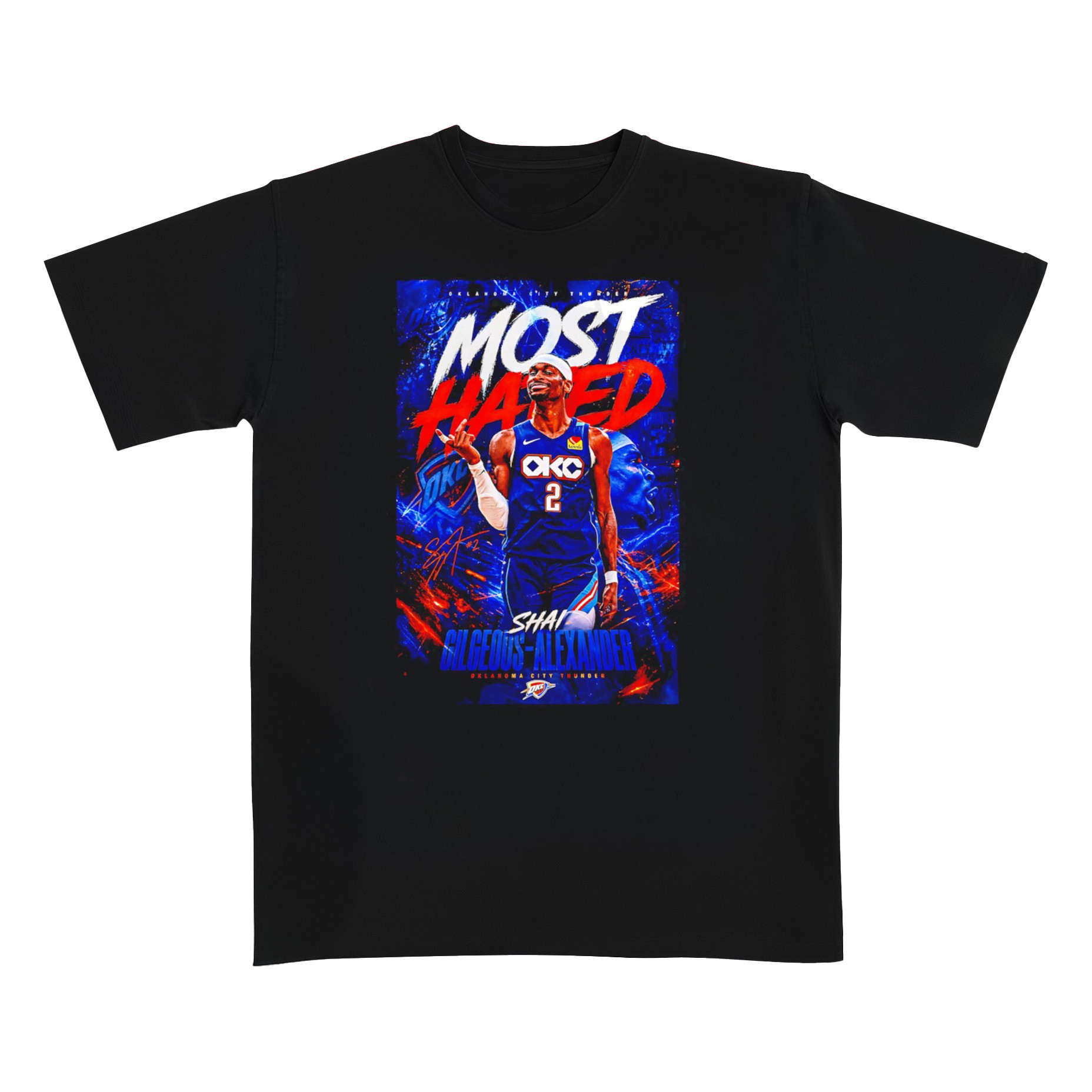 Shai Gilgeous Alexander Most Hated Oklahoma City Thunder T-Shirt Basketball Clothes Fans Gear