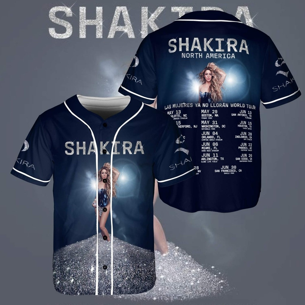 Shakira 2025 Tour Baseball Jersey Gift For Shakira Fans