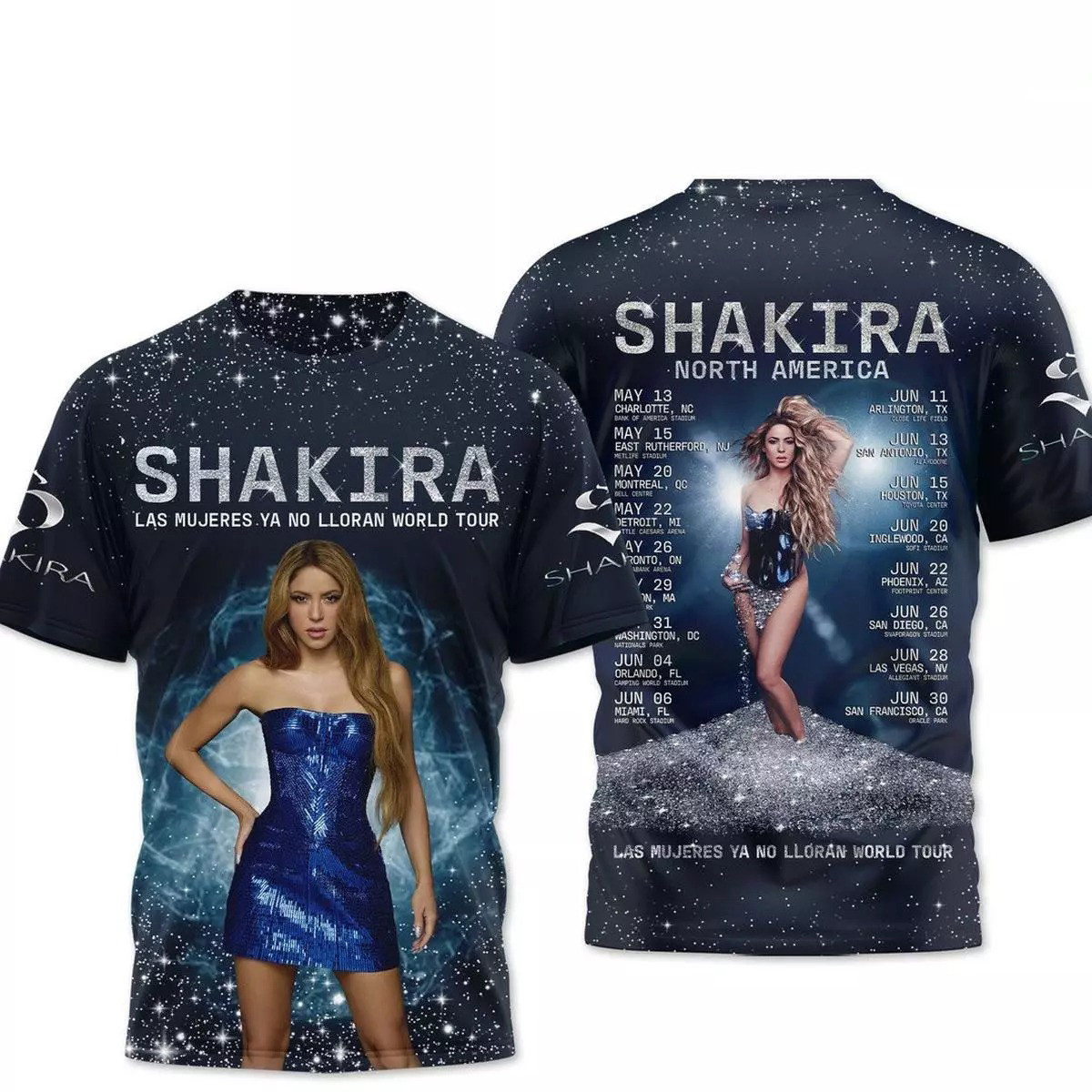 Shakira Las Mujeres Ya No Lloran World Tour 2025 North America T-Shirt Gift For Fans