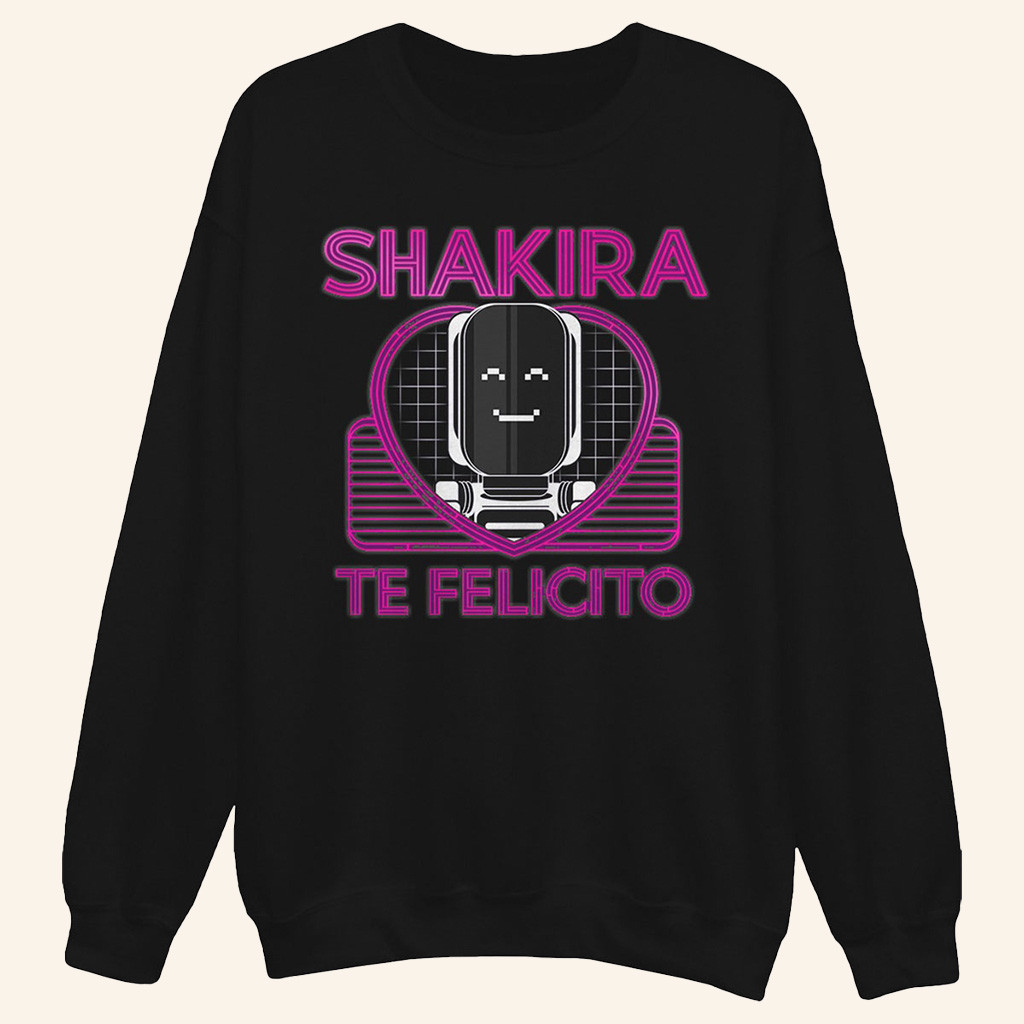 Shakira Merch Te Felicito Black Sweatshirt Music Lover Gifts For Him Shakira Merch Te Felicito Black Sweatshirt Music Lover Gifts For Him