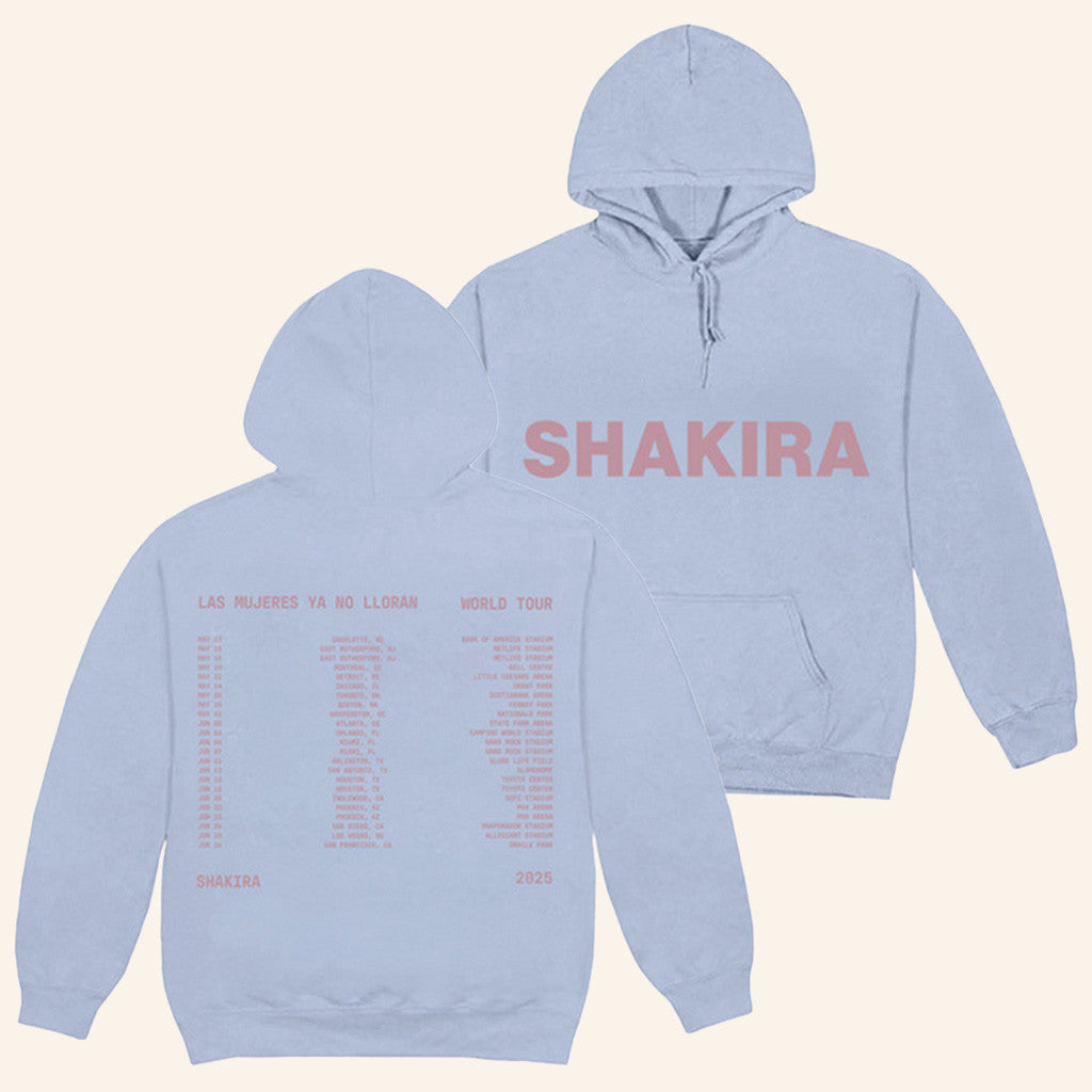 Shakira Merch Tour 2025 LMYNL World Tour Blue Hoodie Gifts For Girlfriend Shakira Merch Tour 2025 LMYNL World Tour Blue Hoodie Gifts For Girlfriend