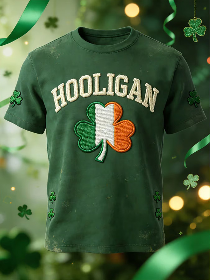 Shamrock Day Hooligan Shamrock St Patrick's Day T-shirt Lucky Clover Gifts