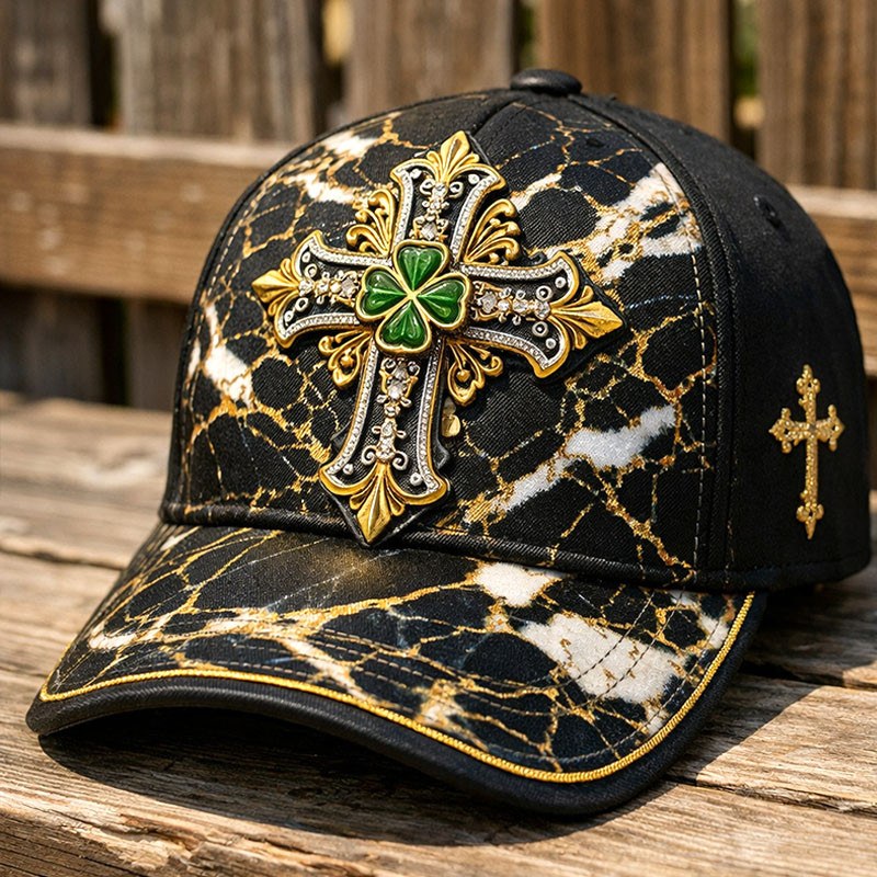 Shamrock Faith Cross Hat Faith Based Baseball Cap Unique Gift For Christians