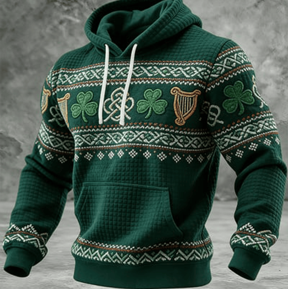 Shamrock Graphic Design Hoodie St Patrick's Day Outfit Father Gift Ideas