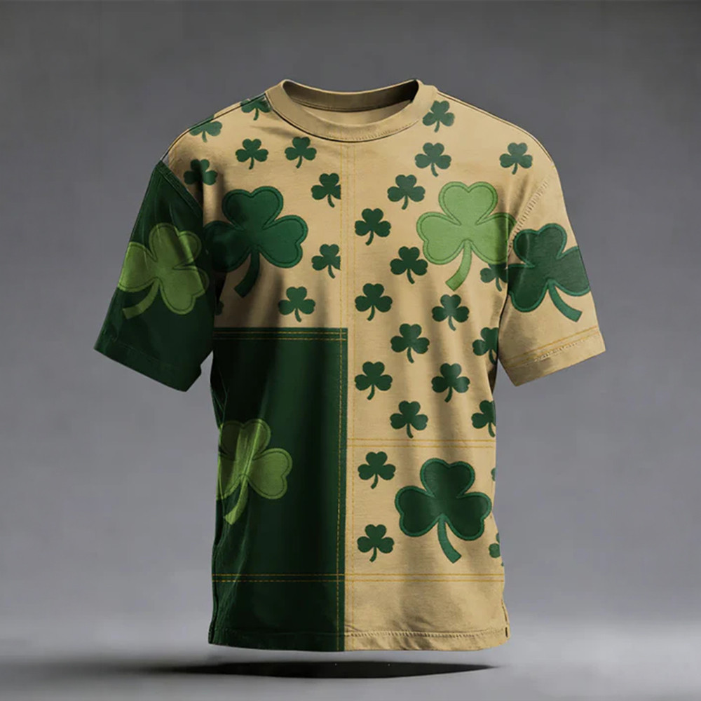 Shamrock Graphic Design T-Shirt St Patrick's Day 2026 Clothes Present For Him