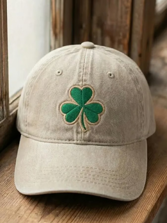Shamrock Saint Patrick's Day Hat Embroidered Holiday Hat St Patrick'S Day Gifts For Coworkers