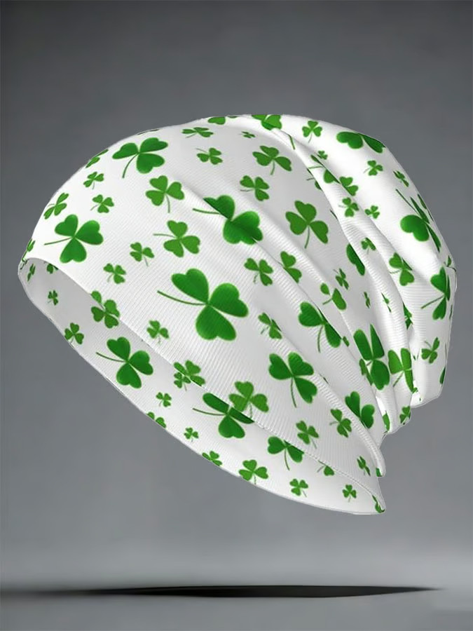 Shamrock St Patrick's Day Art Beanie Ireland Forever Hat St Patrick's Day Gift Ideas