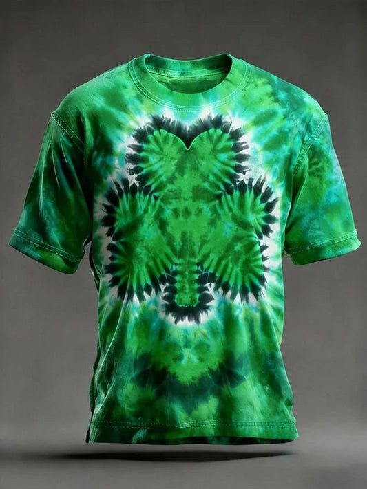 Shamrock Tie Dye T-Shirt St Patricks Day Irish Lucky Clover Shirt Fun Holiday Gift Idea