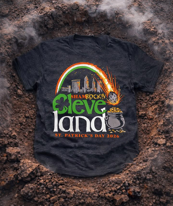 Shamrockin Cleveland St Patricks Day 2026 T Shirt Irish Fan Gear Best Gift For Parade Fans