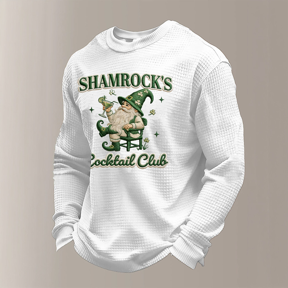 Shamrock's Cocktail Club Long Sleeve Shirt Happy Saint Patrick's Day Apparel Good Gift For Him