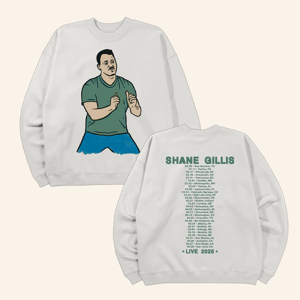 Shane Gillis Merch 2025 Tour Crewneck Sweatshirt Gift Ideas For Fans Shane Gillis Merch 2025 Tour Crewneck Sweatshirt Gift Ideas For Fans