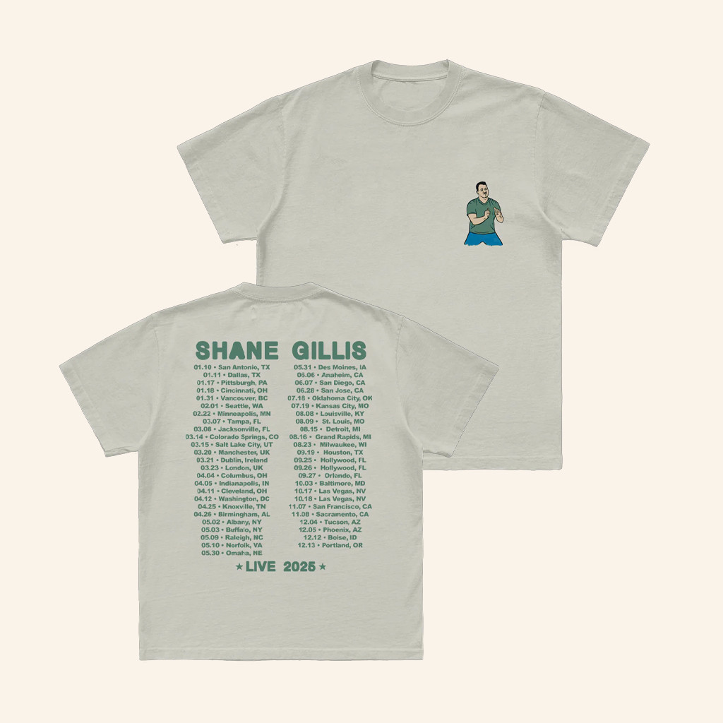 Shane Gillis Merch 2025 World Tour T-Shirt Best Christmas Presents For Dad Shane Gillis Merch 2025 World Tour T-Shirt Best Christmas Presents For Dad