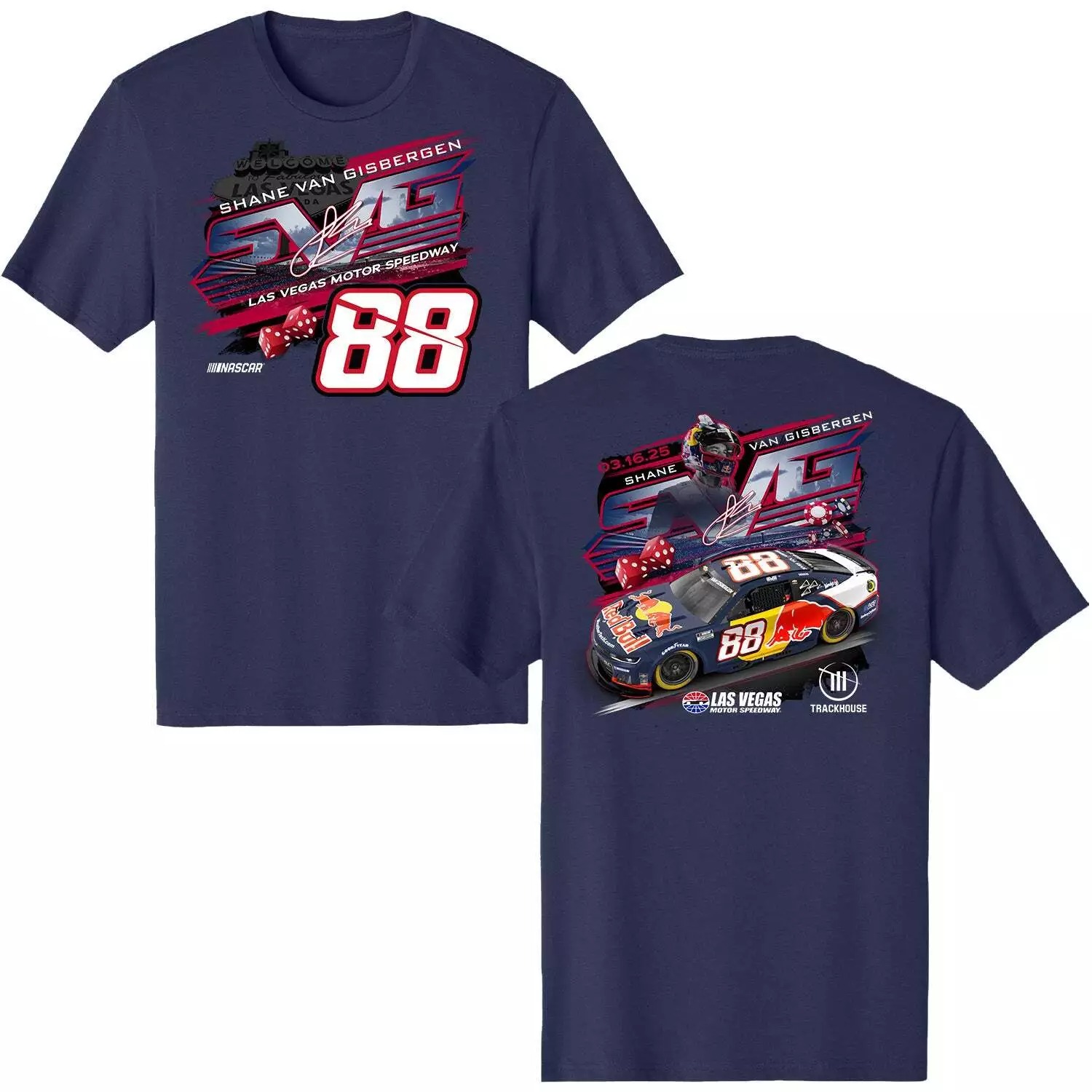 Shane Van Gisbergen 2025 Red Bull Trackhouse 88 T-Shirt Best Gifts For Boyfriend