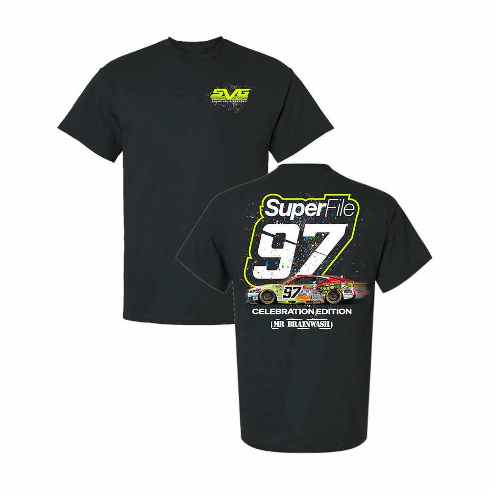 Shane Van Gisbergen 97 SuperFile x Mr Brainwash Celebration T-Shirt Trackhouse Racing Clothes